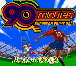 90 Minutes - European Prime Goal (Europe) (Beta) Title Screen